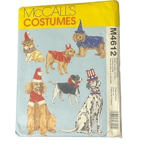 McCall's M4612 Sewing Pattern Dog Costumes Uncut